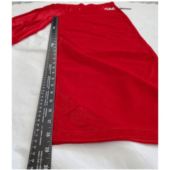 NWT Velvety Red Pajama Bottoms Rhinestone SM Logo Steve Madden Sz M Pyjamacore - Picture 7 of 10